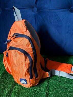 Apex Orange Ripstop Crossbody Bag Outdoor Hiking Camping Travel Sling Pack